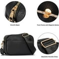 thumbnail image 5 of Triple Zip Small Crossbody Bag for Women, Square Snapshot Camera Side Shoulder Purse Handbag with Wide Strap, 5 of 6