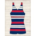 thumbnail image 2 of Appleman, Sam 24x32 Black Ornate Wood Framed with Double Matting Museum Art Print Titled - Vintage Swim Suit - Blue and Red 1, 2 of 4