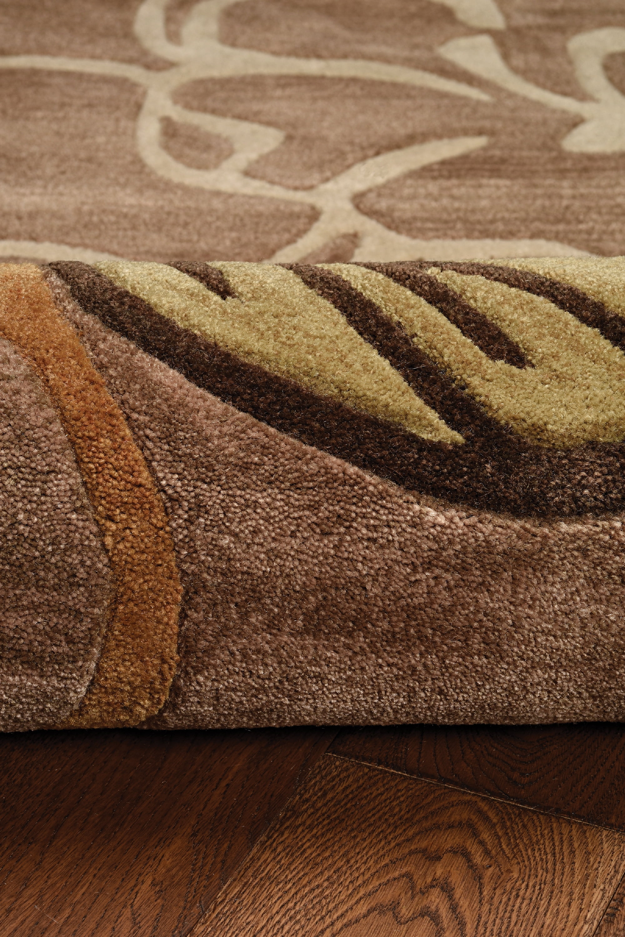 Linon Trio Space Dyed Floral Area Rug