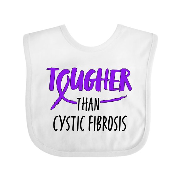 Inktastic Tougher than Cystic Fibrosis Boys or Girls Baby Bib