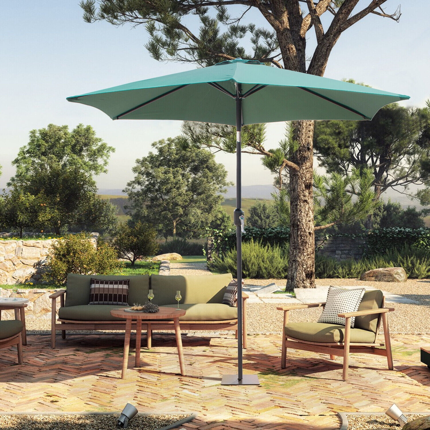 8 ft Market Table Umbrella Canopy with 6 Ribs Outdoor Table Umbrella Replacement Top for Outdoor