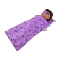 thumbnail image 3 of Ropa de muñeca, zapatos, traje de maleta, lindo flamenco púrpura, pijama de saco de dormir, apto para muñeca de Niña Americana de 18 pulgadas, muñeca bebé nacida de 43cm, 3 of 4