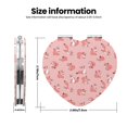 thumbnail image 3 of Uemuo Fox Print Compact Portable Pocket Makeup Mirror - Leather Cover, Elegant Travel Cosmetic Mirror for Purse, Pocket, and Handbag-Heart Shape, 3 of 9