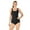 Black, variant on Speedo Womens Racerback Solid One-Piece Swimsuit