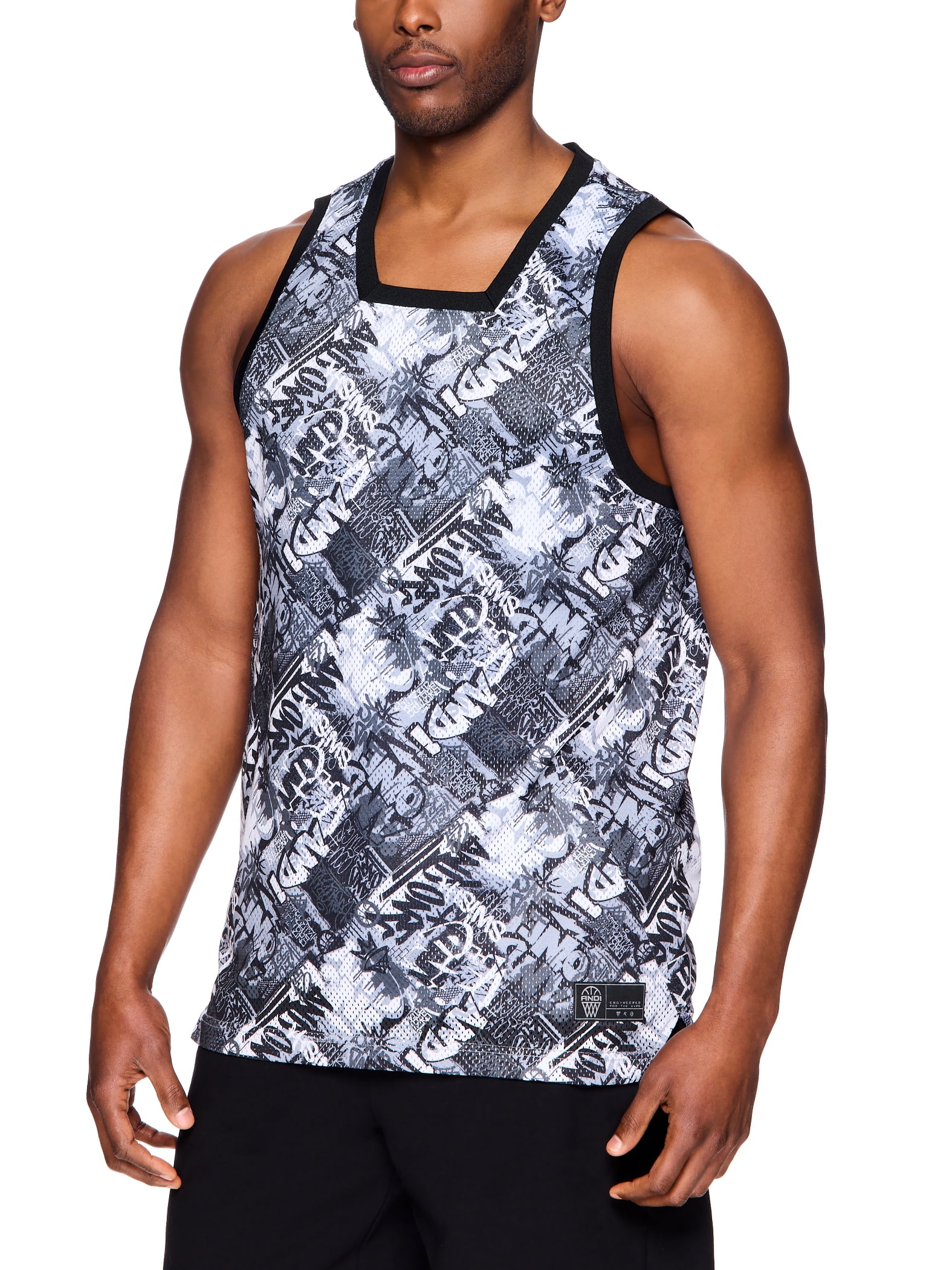AND1 Men's and Big Men's Wraparound Basketball Tank Top, Sizes S-3XL
