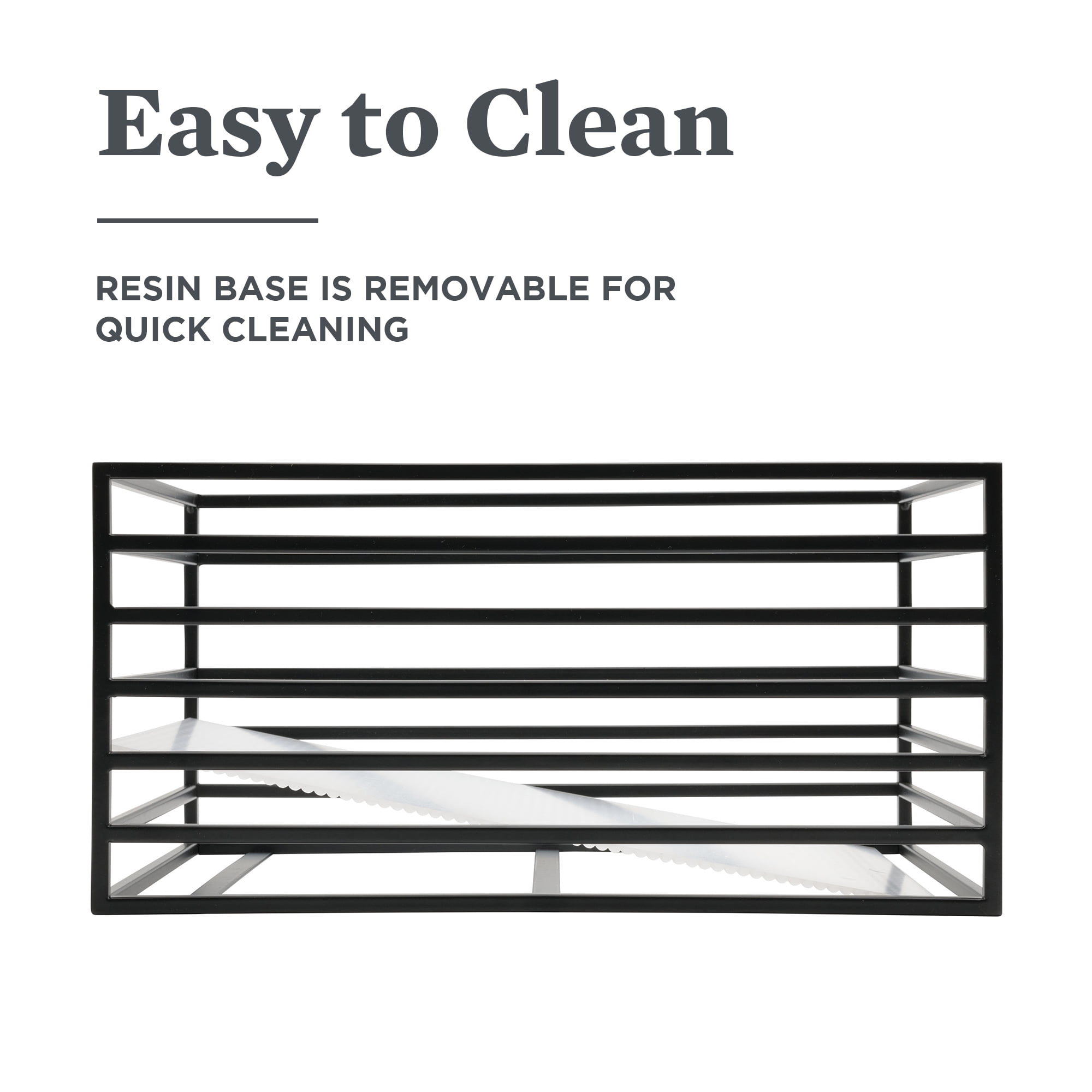 (2 pack) Better Homes & Gardens Ribbed Metal Storage Basket, Matte Black