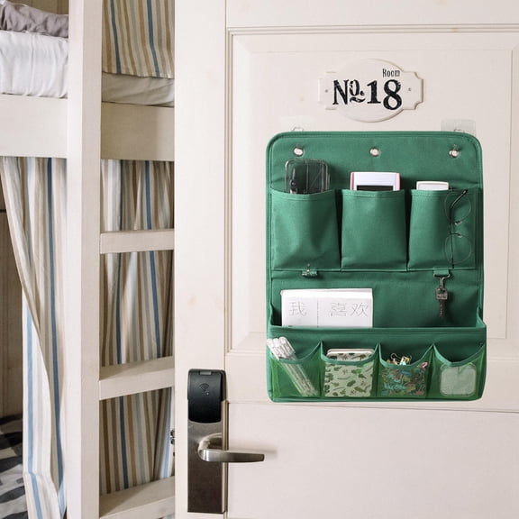 NICEXMAS 1Pc Green Oxford Cloth Hanging Organizer Bag for Home Storage and Daily Items