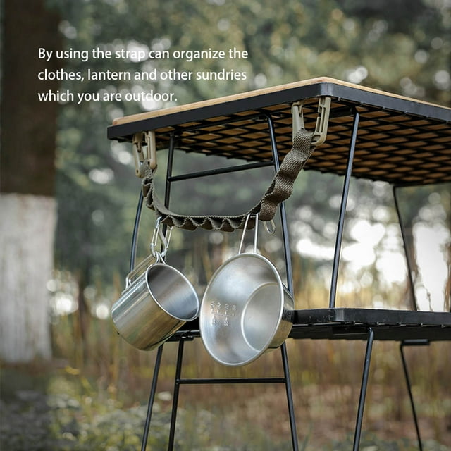 Maoww Camping Extérieur Corde Suspendue avec Crochet Corde à Baldaquin Lanière de Stockage de Lampe Multifonctionnelle pour la Randonnée Randonnée Type 9