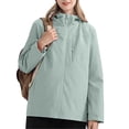 thumbnail image 1 of knqrhpse Fall Jacket Women's Spring And Autumn Thin Outdoor Mountaineering Wear Quick Drying Breathable Windproof Single Layer Coat Hardshell Jacket Womens Coats Tops For Women Casual Fall Mint Green, 1 of 6