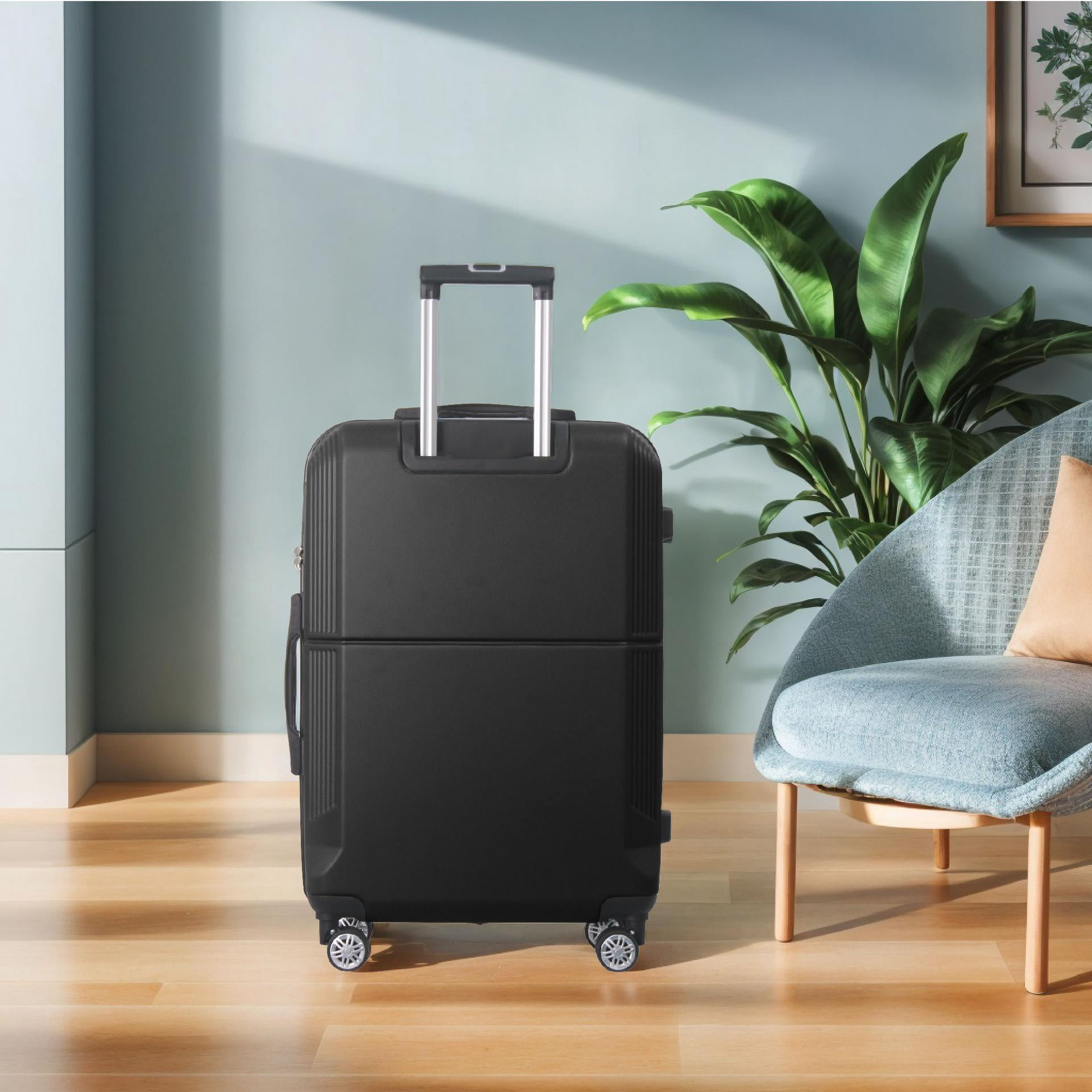 3pc Hardshell Luggage Set with TSA Lock, Lightweight ABS Spinner Suitcase with Multi-Position Handle 20" 24" 28"