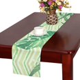 thumbnail image 2 of MKHERT Green Leaves Table Runner for Kitchen Wedding Party Home Decor 16x72 inch, 2 of 4