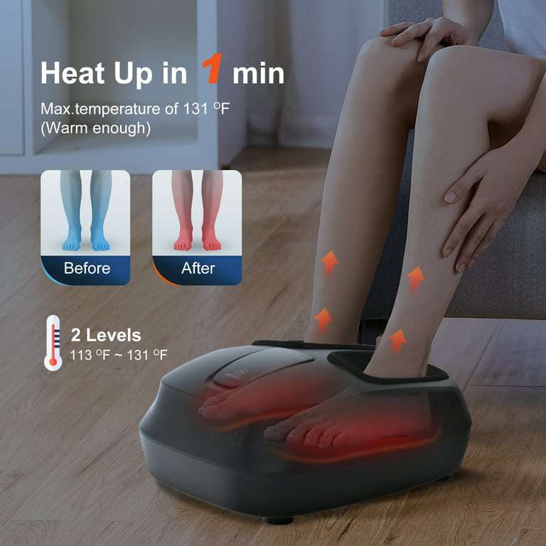 InvoSpa Shiatsu Foot Massager Machine with Heat - Electric Deep Kneading  Heated Foot Massage - Spa F…See more InvoSpa Shiatsu Foot Massager Machine