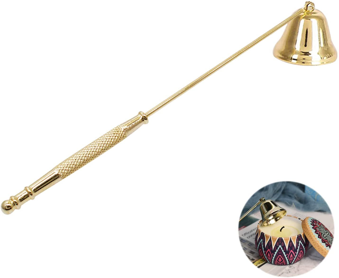 GOLDEN BRASS CANDLE SNUFFER Same Day Despatch The Perfect Candle Accessory 