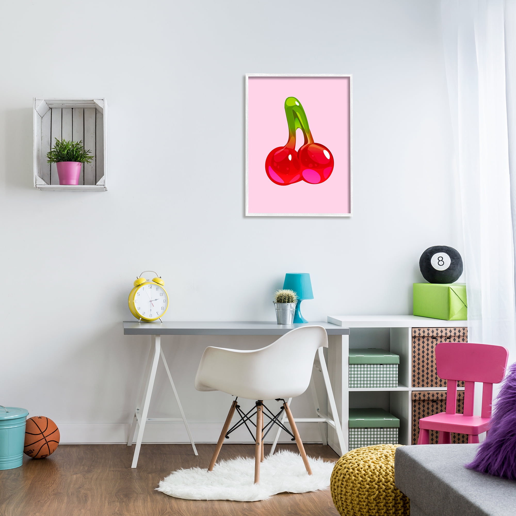 Stupell Industries Cherry Gummy Candy Food & Beverage Painting White Framed Art Print Wall Art, 24 x 30