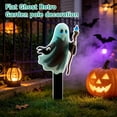 thumbnail image 6 of Vintage Ghost Garden Stake Decor, Spooky Outdoor Yard Art for Halloween Decorations, Flat Metal Lawn Ornament for Flower Bed, Path & Porch Seasonal Decor, 6 of 7