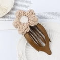thumbnail image 1 of Pinza de ganchillo para el pelo: Coletero de flores tejidas para cabello fino y grueso - Horquillas para medio moño - Pasador de pelo de fijación fuerte - Accesorios de playa hawaianos, 1 of 6