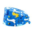 thumbnail image 3 of Sombrero ajustable con estampado multicolor de enfermera con gorras protectoras para las orejas con banda para el sudor, 3 of 3