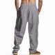 thumbnail image 4 of Pantalones largos para hombre, color liso, informales, lisos, a la moda, para exteriores, rectos, para playa, de poliéster, 4 of 9