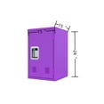 thumbnail image 3 of Gzxs Metal Locker, Lockable Storage Cabinet with 1 Door, 24" H Small Locking Cabinet for Kids Employees, Locker Organizer for Home, Bedroom, School, Office (Purple), 3 of 8