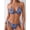 blue, variant on Women's 2 Piece Floral Print Halter Neck Tie Bikini Set Triangle String Thong Swimsuit Brown S