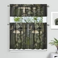 thumbnail image 2 of Mushroom (67) Kitchen Curtain Valance 3 Piece Home Curtains and Valance Set Curtain Sink Window Decor Window Treatment Tier 27.5x36 Length, 2 of 6