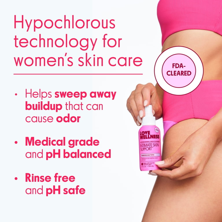 Love Wellness Intimate Skin Support Spray, Antimicrobial Feminine