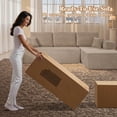 thumbnail image 3 of Ovios 106" Cloud Sofa Couch No Assembly Boneless Deep Seat Sofa for Living Room, Camel(Corduroy), 3 of 11