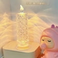 thumbnail image 4 of 4pcs Flameless LED Candles, Rose Shadow LED Crystal Candle Lights, 4PCS Romantic Battery Operated Candles LED Pillar for Valentines Anniversary Wedding Christmas Decorations Home Decor (4pcs), 4 of 7