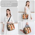 thumbnail image 6 of OBREWU Orange Modern Art Geometric Women's Insulated Leakproof Large Lunch Bag, Oxford Cloth, 6 of 7
