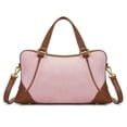 thumbnail image 4 of Wrangler Women's Suede Leather Satchel Handbag, Western Style Top-Handle Shoulder Crossbody Bag with Detachable Strap, Pink, 4 of 6