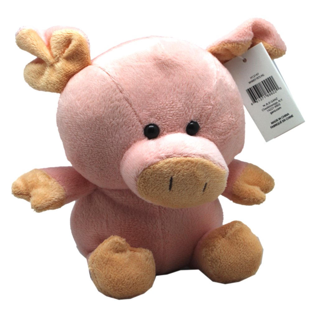 Whimsy Pets Plush Toy Pink Pig By Ganz (6in)