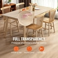 thumbnail image 5 of KFFKFF Clear Table Cover Protector, 18" x 36" Rectangle, 1.5 mm Thick PVC Plastic Tablecloth, Waterproof Surface Shield for Writing Desk, Coffee Table, Dining Room Table, 5 of 9