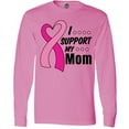 thumbnail image 3 of Inktastic Breast Cancer Awareness I Support My Mom with Pink Ribbon Long Sleeve T-Shirt, 3 of 5