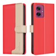 thumbnail image 1 of Premium RFID Blocking Wallet Case for Motorola Moto G55 5G with 3 Card Slots & Stand Red, 1 of 5