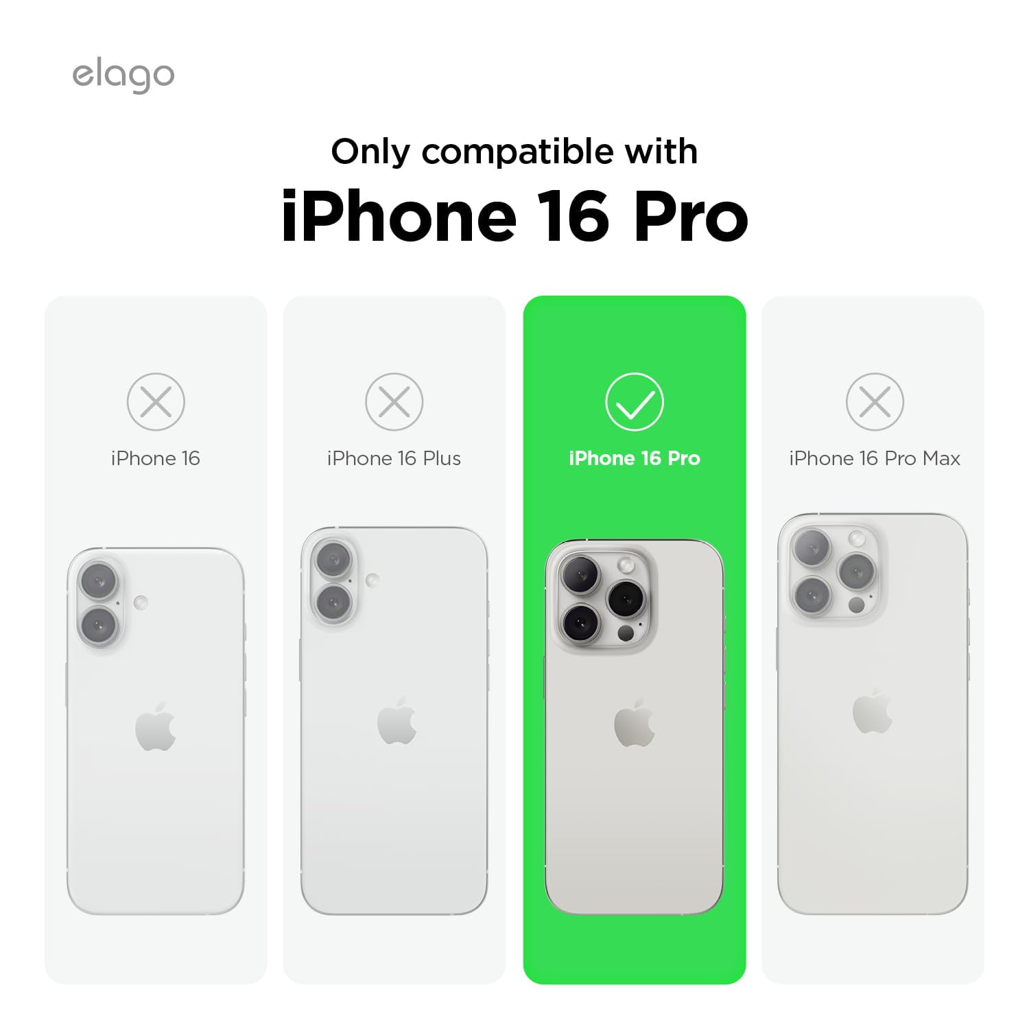 elago Magnetic Silicone Case Compatible with iPhone 16 Pro Case 6.3 Inch Compatible with All MagSafe Accessories - Built-in Magnets, Soft Grip Silicone, Shockproof [Black]