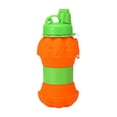 thumbnail image 1 of Bewildely Botella de agua deportiva multifuncional para todas las actividades, botella de agua plegable, botella para beber Teteras naranja, 1 of 2