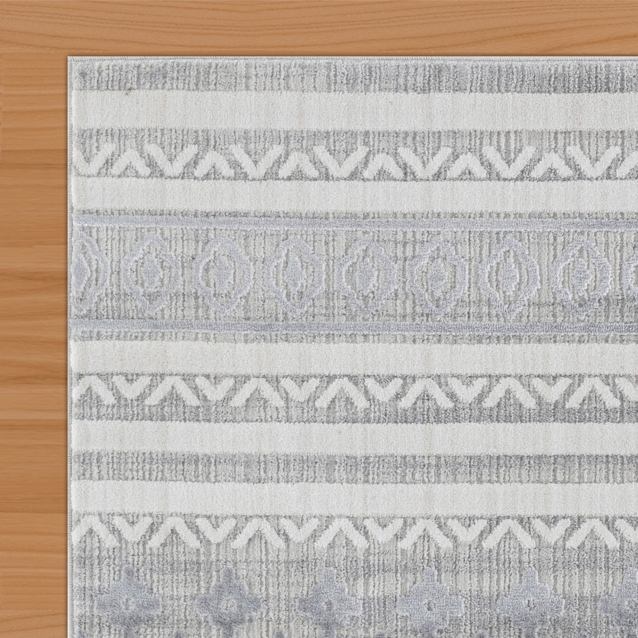 CHI Sumter Stripe Grey 8'6" x 13' Area Rug