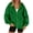 Green, variant on SwiftWear Women's Faux Suede Jacket Oversized Hooded Zip Up Sweatshirts Casual Outerwear​​ Fashion, Pink
