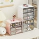 thumbnail image 3 of Caja de almacenamiento de escritorio, cesta transparente de acrílico para cosméticos, cajón para mascarillas de dormitorio, caja organizadora, estante de almacenamiento para bocadillos y artículos, 3 of 6