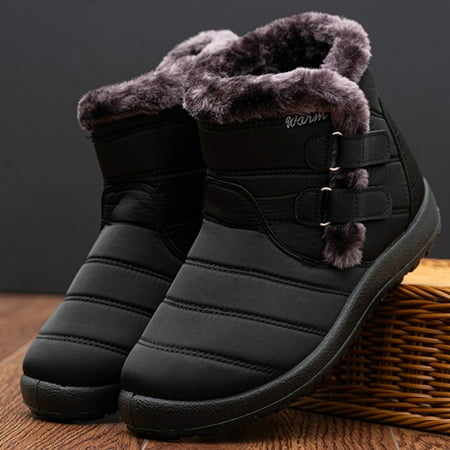 

Woman Winter Warm Snow Boots Outdoor Thick Sole Boots Gift
