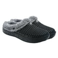 thumbnail image 2 of EeaseMX 1 par de pantuflas clásicas tipo zueco con forro, cálidas y suaves, sin cordones (negras), 2 of 7