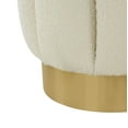 thumbnail image 5 of SAFAVIEH Couture Maxine Glam Boucle Tufted Ottoman, Ivory/Gold, 5 of 6