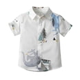 thumbnail image 3 of Hihipz Toddler Boy's Polo Shirt Summer Floral Print Shirts Hawaii Beach Stylish Tops,Sizes 2-3, 3 of 5