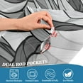 thumbnail image 5 of Yayeee Kitchen Curtains Tier Set of 2 Light Filtering 57"x24" Over Sink Window Panels, Black Roses, 5 of 7