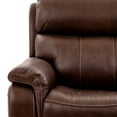 thumbnail image 6 of Montague Dual Power Headrest and Lumbar Support Reclining Sofa in Genuine Brown Leather, 6 of 12