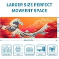 thumbnail image 2 of Japanese Sea Wave Mouse Pad Red Desk Mat XL Mouse Gaming Pads, Sea Keyboard Pads Extra Large Desktop Computer Mats with Non-Slip Base & Stitched Edges, Vintage Office Decor 31.5x11.8, 2 of 6