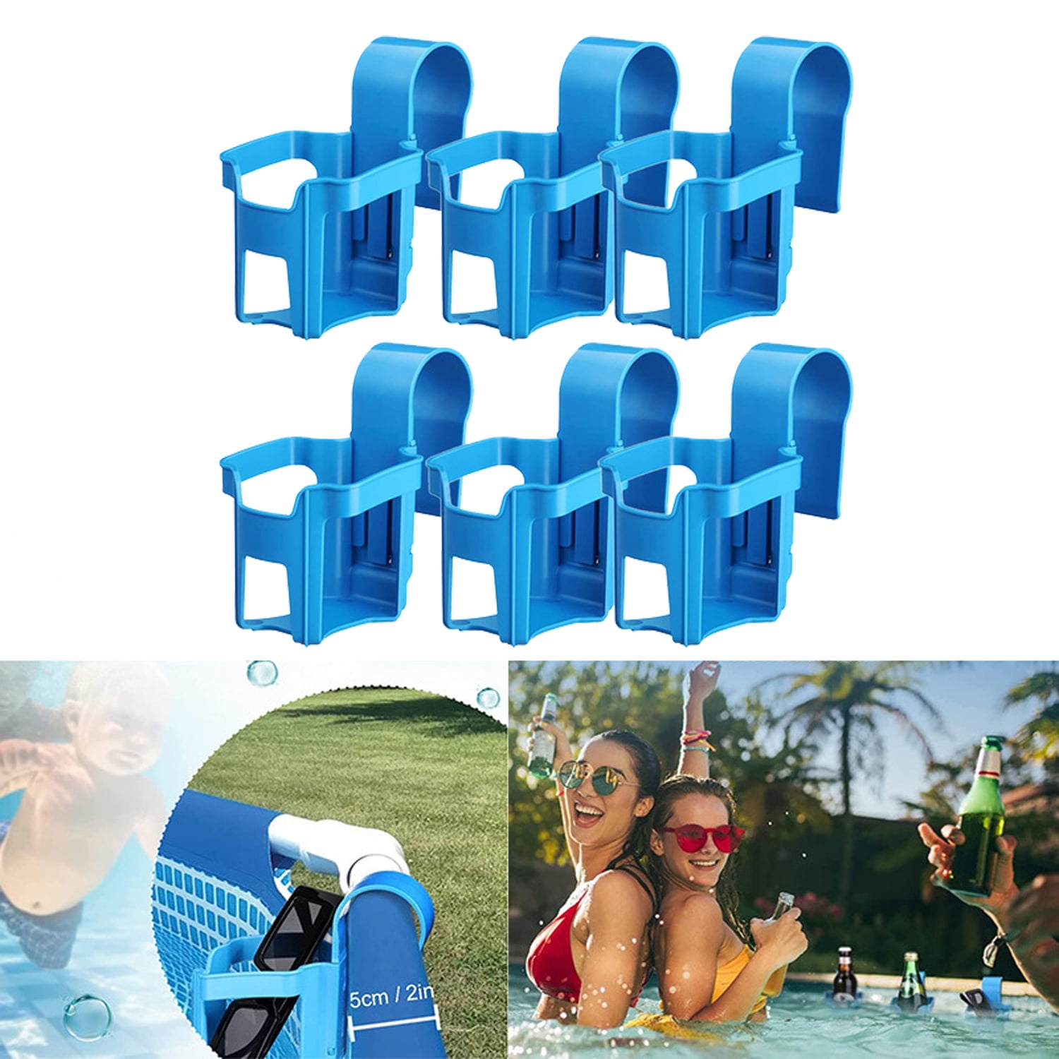 Drink Holders,Pack of 6 Pool Drink Holders, Beer, Multifunctional Pool