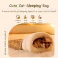 Picture of XIBUFE 2026 New Cat Sleeping Bag for Indoor Cats Cozy Winter Cat ...