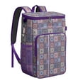 thumbnail image 1 of Geometric Pattern Cooler Backpack – Waterproof Insulated Backpack Cooler with Minimalist Style, Leak-Proof Design for Beach Days, Office, and Travel, 1 of 6