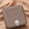 thumbnail image 1 of Collares De Acero Inoxidable Hip Hop Gótico Punk Leones Colgantes Hombre Multicapa Cadena Grunge Gargantilla Collar Adolescente Para Mujer Joyería, 1 of 4